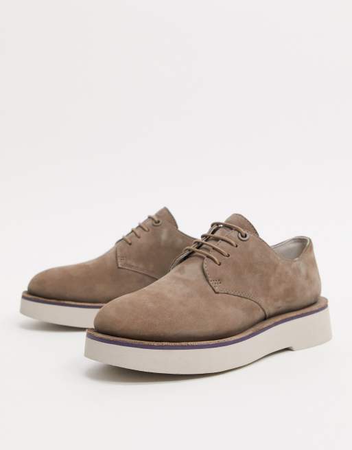 Camper - Brogues met veters en dikke zool in lichtroze