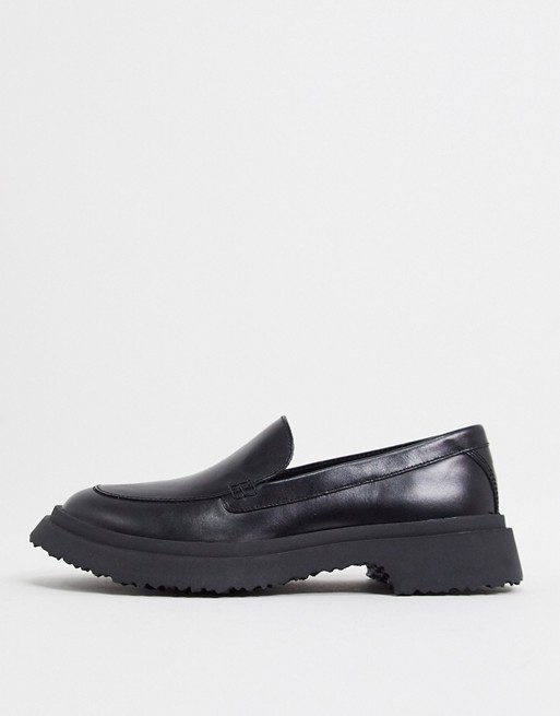 Camper chunky leather loafers in black