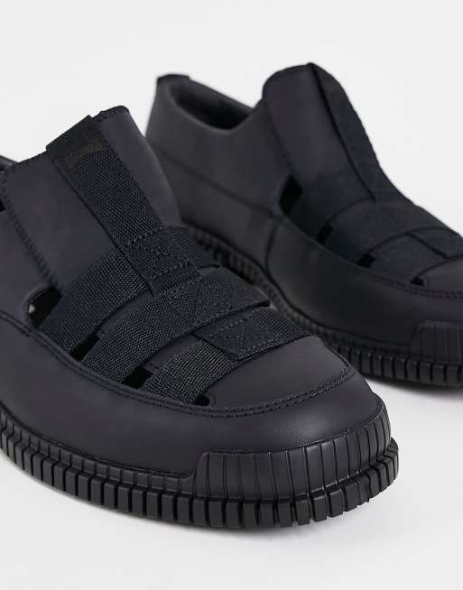 Camper chunky leather shoes in black
