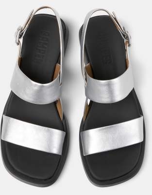Camper - Dana - Sandalen in Mittelgrau-Braun