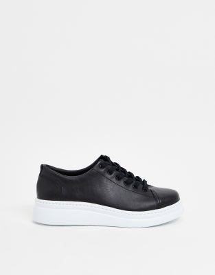flatform leather trainers