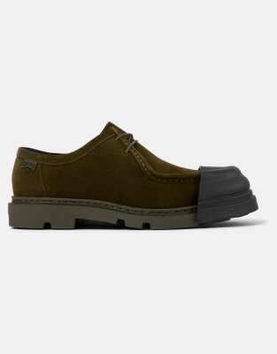 Chaussures Plateforme Vintage Années 70 - Rouge Et Vert - Taille US 6 Femme - Occasion Usagée