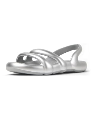 Camper - Kobarah - Flache Sandalen in Mittelgrau-Braun