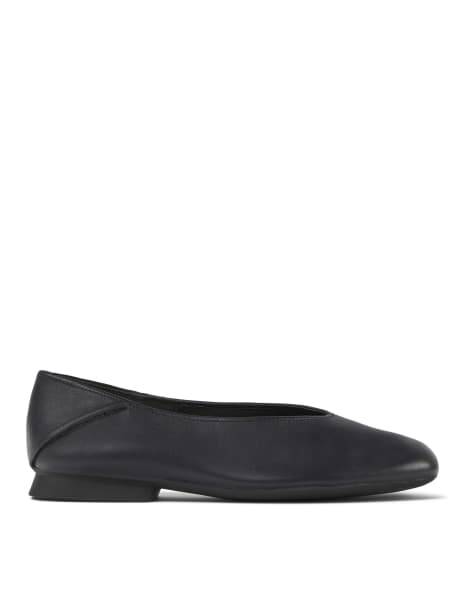 Camper leather ballerina flats in Black - view 1
