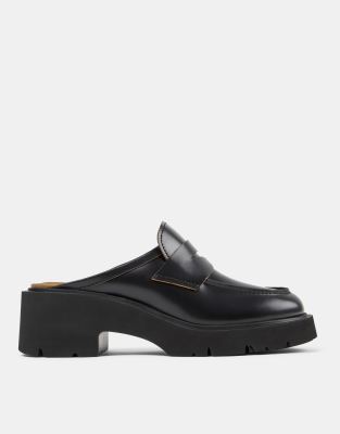 Thumbnail - Camper - Leder-Clogs in Schwarz