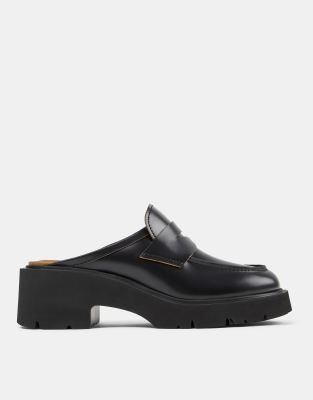 Camper - Leder-Clogs in Schwarz