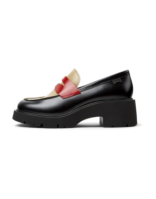 Camper – Milah – Loafer in Schwarzrot