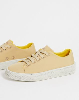 Camper minimal trainers with flecked sole in beige