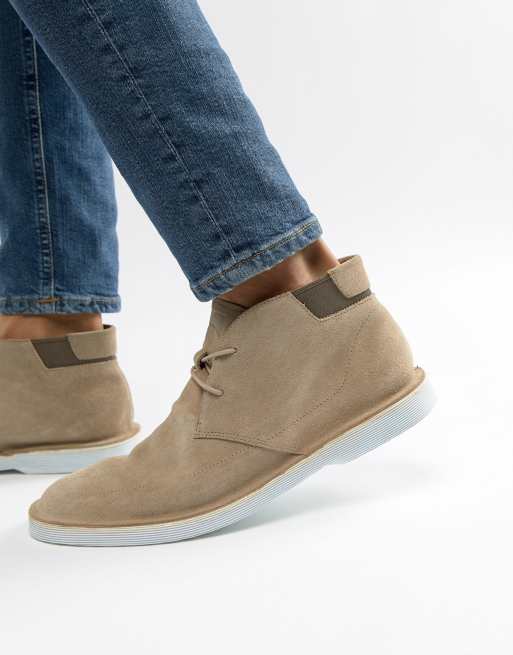 Camper Morrys Suede Desert Boots In Stone | ASOS