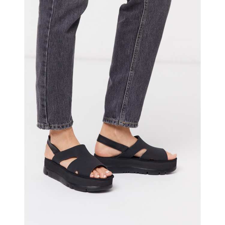 Camper Oruga flatform sandal in black