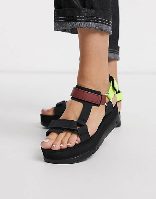Camper Oruga flatform sandal in black