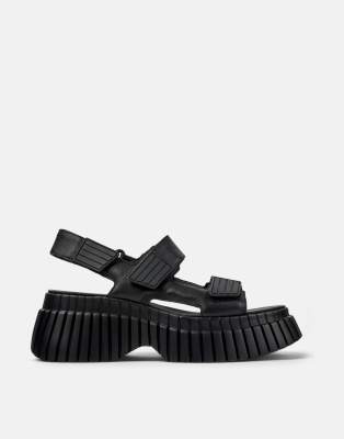 Camper - Sandalen in Schwarz mit 2 Riemchen