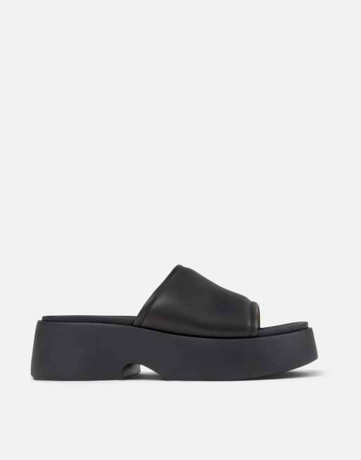 Camper - Sandales à talon et semelle plateforme - Noir