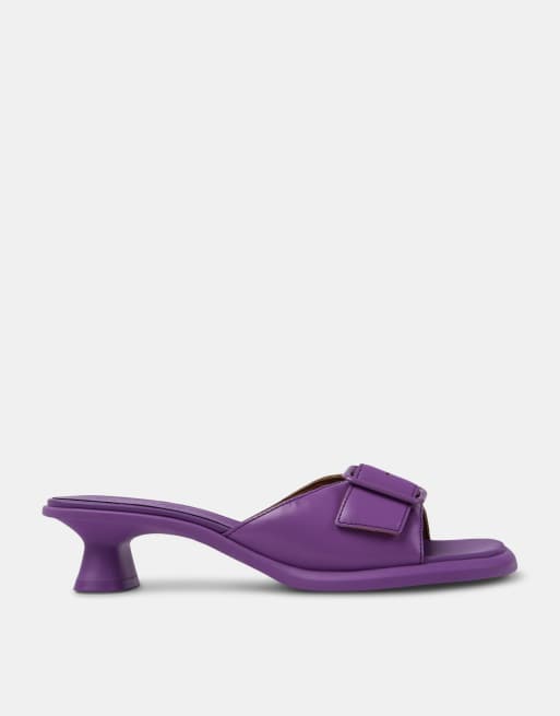 Camper - Sandales en cuir à petit talon - Violet