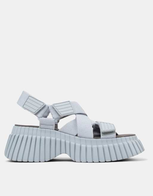 Camper - Sandali grigi con fascette incrociate