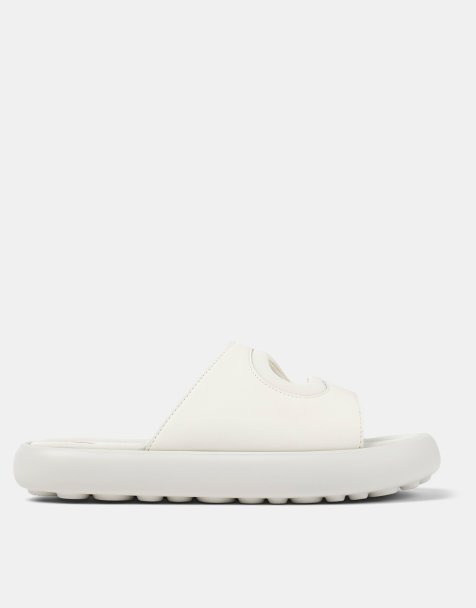 Camper - Sliders bianche in pelle - view 1