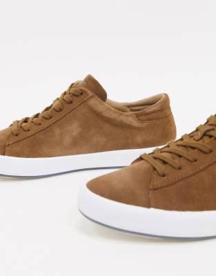 tan suede sneakers