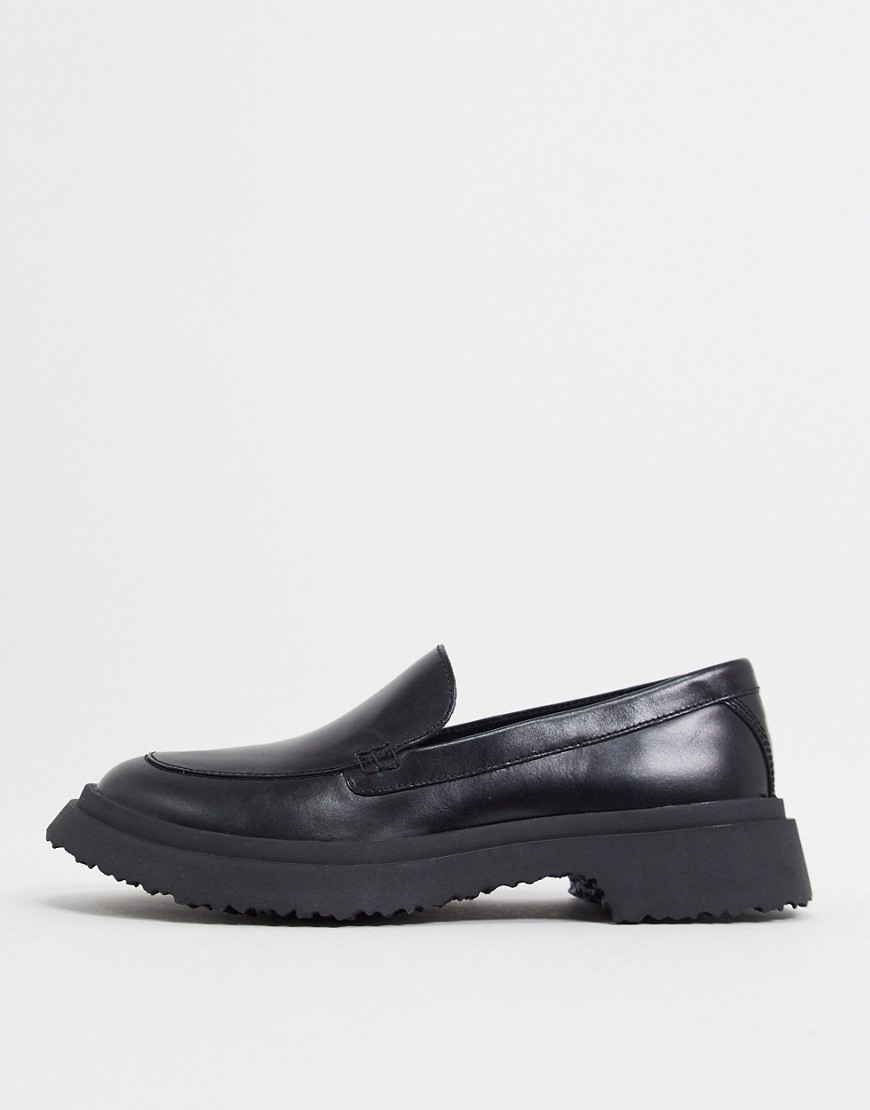 Camper – Svarta grova loafers i läder