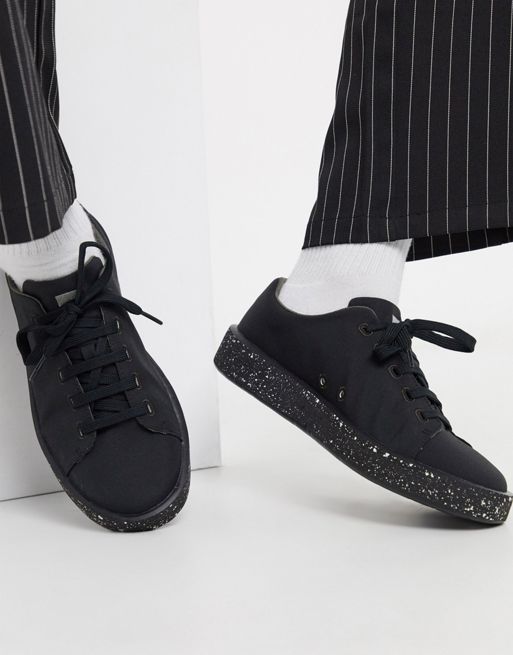 Camper trainers in black with speckled sole