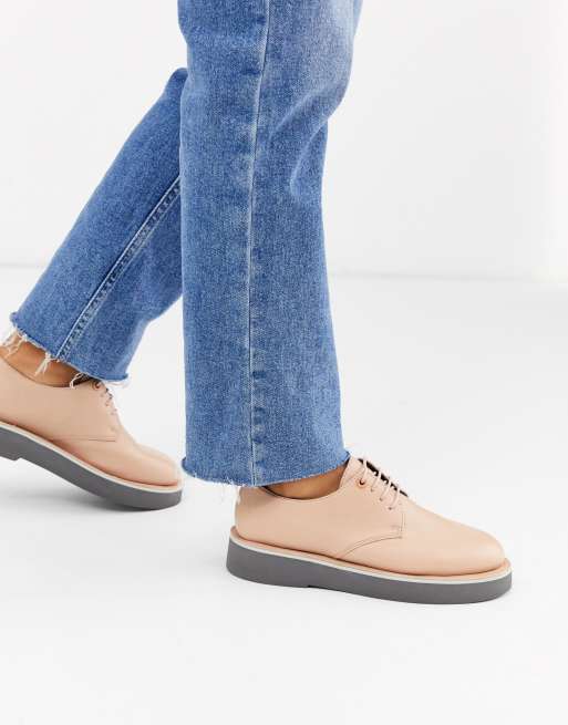 Camper - Tyra - Chaussures richelieu à lacets et semelle chunky - Blush