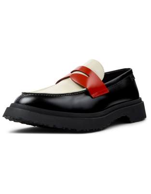 Camper Walden Twins Leather Loafers in Pink | UK