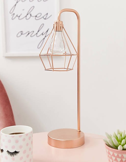 Candlelight rose gold table lamp