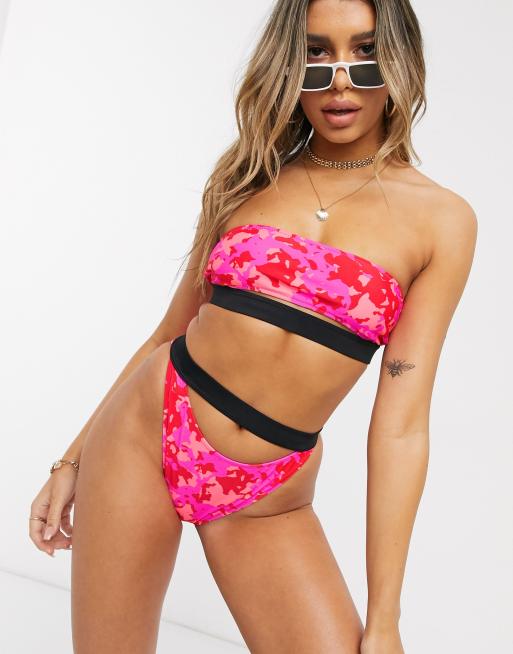 Candy Pants - Bas de bikini taille haute à imprimé camouflage, 4 de 4