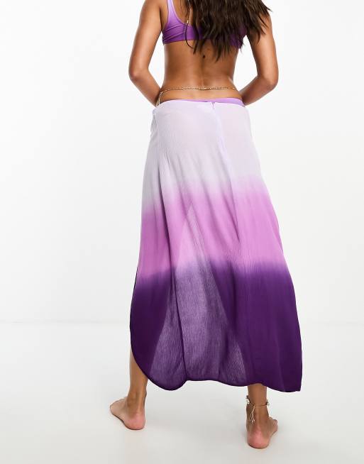 Candypants beach sarong skirt in purple ombre, 4 of 4