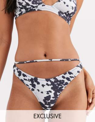 asos cow print bikini