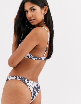 asos cow print bikini