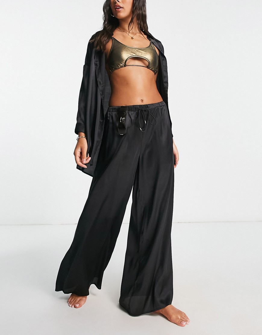 Candypants floaty beach pants in black - part of a set