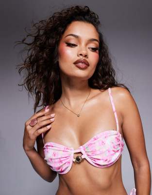 Candypants Floral Underwire Bikini Top