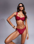 [Candypants] Candypants high leg bikini bottoms in cherry red 18 Red