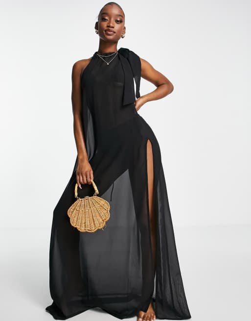 High neck summer sales maxi dress