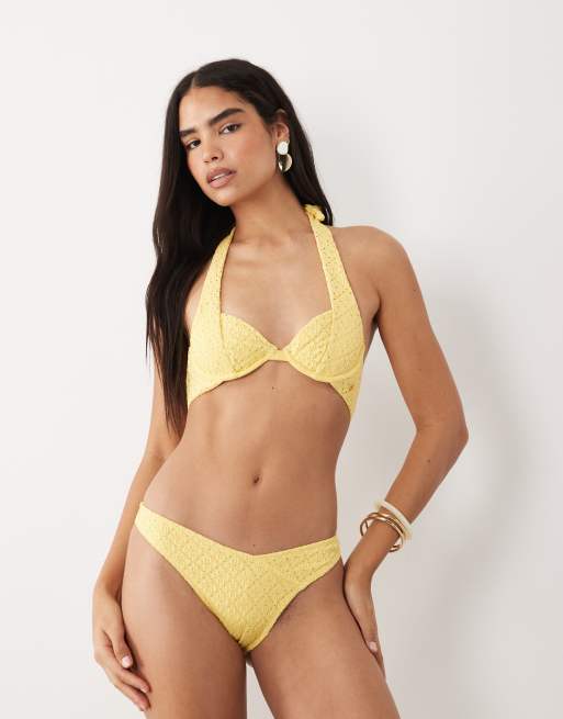 Candypants - Mix en match - Bikini met broderie in botergeel, 3 van 4
