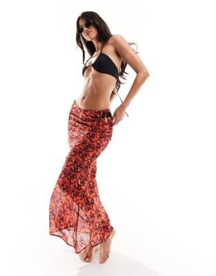 Candypants - Maxi-Strandrock mit buntem Batikmuster