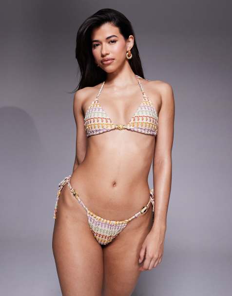 Candypants mix & match chevron bikini in pink multi shimmer - view 1