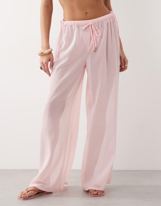 Candypants - Pantaloni da mare a fondo ampio rosa confetto, 2 di 5