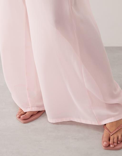 Candypants - Pantaloni da mare a fondo ampio rosa confetto, 3 di 5