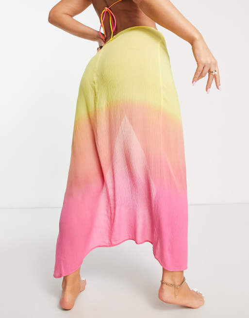 Pareo da mare color alba sfumato Asos Donna Abbigliamento Gonne Gonne pareo 