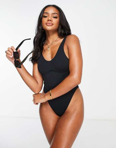 One piece swimsuit hot sale with buckle