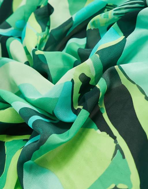 Candypants sarong in green abstract print, 4 of 4