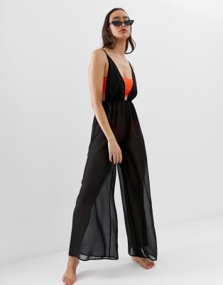 black beach jumpsuit