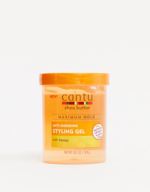 Cantu – Maksymalnie utrwalający i zapobiegający wypadaniu włosów żel do stylizacji na bazie masła shea z miodem