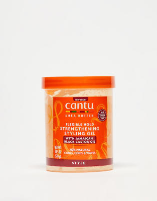 Cantu - Shea Butter Maximum Hold - Gel coiffant fortifiant à l'huile de ricin-Pas de couleur