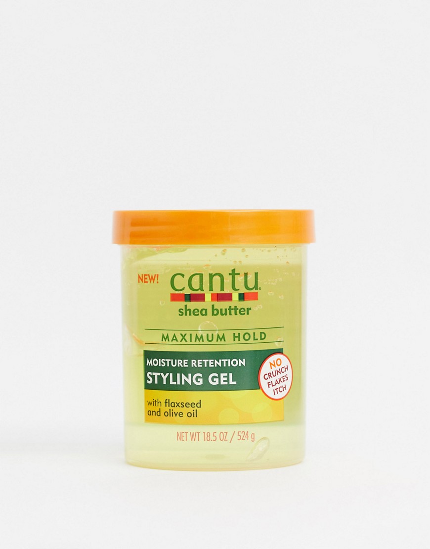 Cantu Shea Butter Maximum Hold Moisture Retention Styling Gel with Flaxseed and Olive Oil-No colour