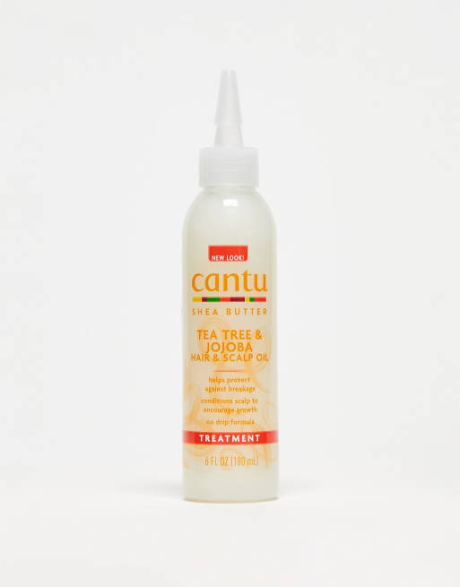 Cantu – Shea Butter Tea Tree & Jojoba Hair & Scalp Oil – Olejek do pielęgnacji włosów i skóry głowy z masłem shea, olejkiem z drzewa herbacianego i olejkiem jojoba 180 ml