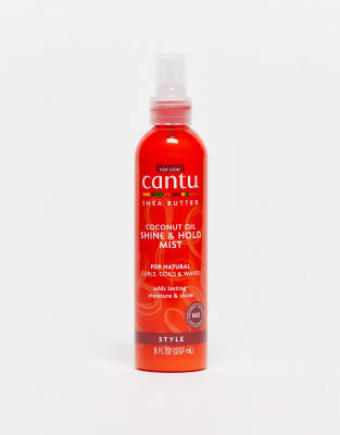 Cantu - Spray lucidante e fissante al burro di karité e all'olio di cocco per  capelli naturali da 237 ml