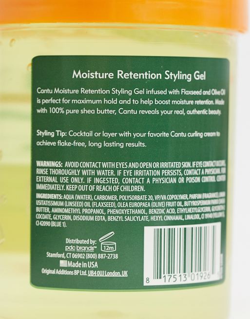 Cantu - Styling gel med maximum hold og fugtbevarende sheasmør, hørfrø og olivenolie, 2 af 4
