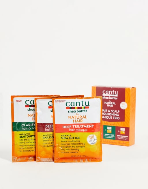 Cantu – Zestaw 3 odżywczych masek do włosów i skóry głowy – oszczędzasz 25